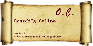 Ország Celina névjegykártya